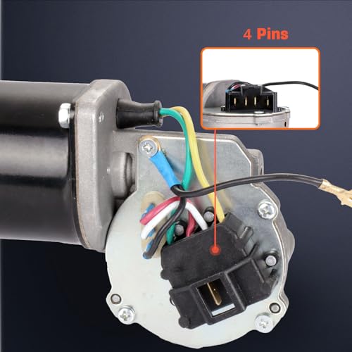 Image of cciyu Front Windshield Wiper Motor - 12V,4 Pins,1997-1999 for Dodge for Ram 1500,1997-1999 for Dodge for Ram 2500,1997-1999 for Dodge for Ram 3500-Replaces 55076549AC,620-00826,85-3000