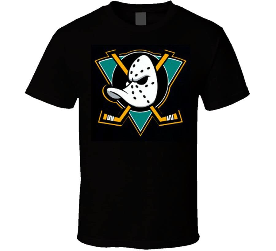 LEEKATOMighty Ducks Anaheim Logo Hockey tee Shirt Tshirt Men's
