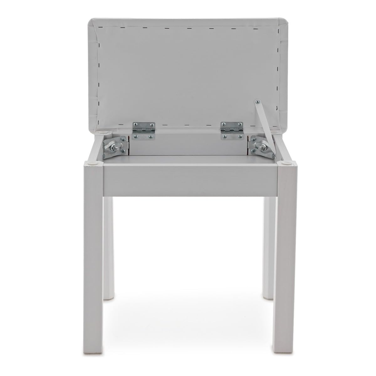 gear4music Sgabello per pianoforte VISION con contenitore, bianco | Comodo Vano di Stoccaggio Sotto il Sedile, Seduta Comoda con Superficie Superiore Piatta, Design Compatto, Bianco