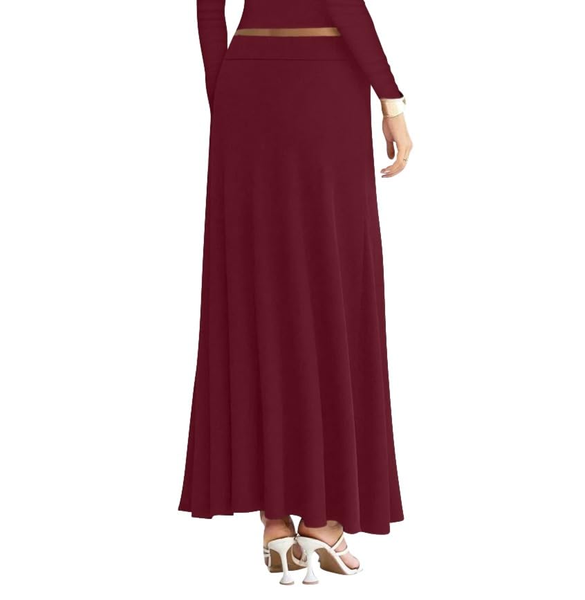 Sweet Hearts Maxi Skirts for Women- Elastic Waist Casual Comfy Flare A-Line Long Skirt XS-XL Made in USA4
