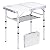 Sportneer Camping Table, 23.6" L x 15.7" W Adjustable Height Small Folding Table with Mesh Layer Portable Camp Tables with Aluminum Legs for Outdoor Camp Picnic Beach BBQ Cooking (3 Height)