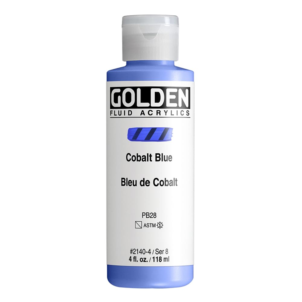 Golden Acrylic: Acrílico Fluido: 119ml. (Botella) Azul Cobalto