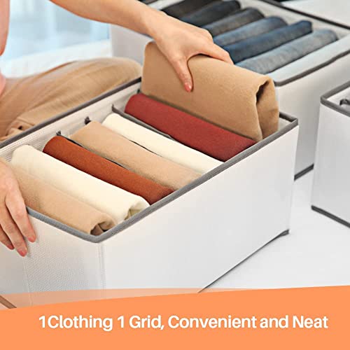 Image of JD FRESH 10 Peices organizer drawer storage (Large), Storage Organizer, Fabric organiser, Wardrobe Storage box for Drawer, Size large 36 x 25 x 20 CM - 10 Pcs