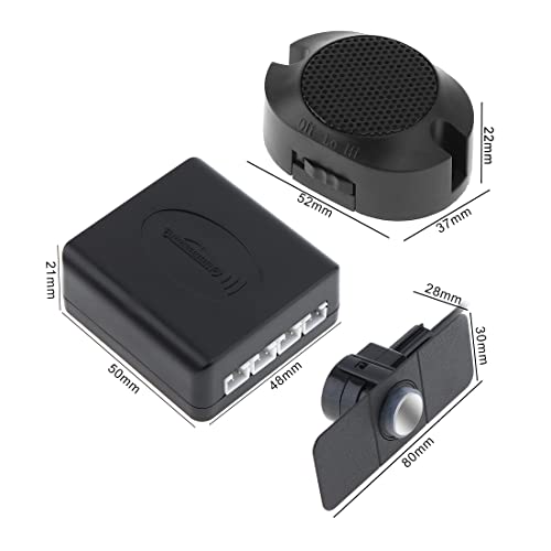 Auto-achterfietsarsysteem, premium kwaliteit, 4 parkeersensoren, auto-achterfietsarsysteem met vleugels (zilver) - Afbeelding 4
