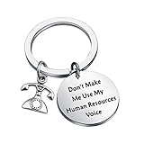 ENSIANTH Human Resources Gift Don’t Make Me Use Human Resources Voice keychain HR Manager Gift...