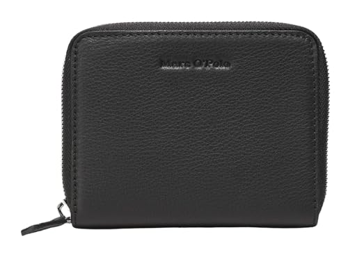 Marc O'Polo Ellis Zip Portefeuille M noir en cuir épuré