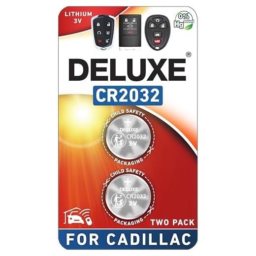 Key Fob Replacement Batteries for Cadillac (XT5 Escalade CTS SRX XT4 XTS XT6 ATS DTS CT6 STS) Remote Fob (Pack of 2) (Check Fitment Guide)