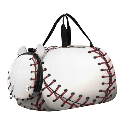 YETTASBIN Sport Travel Duffel Bag for Girls Boys, Baseball Large Waterproof Weekender Overnight Bag, Detachable Shoulder Strap Gym Bag with Shoe Compartment & Wet Pocket