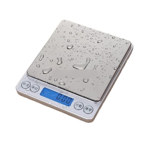 Báscula de cocina 500g 0.01g de precisión acero inoxidable miniatura 1