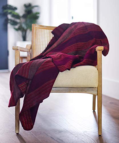 PEARTH BLANKET True Authentic Baby Alpaca Wool Throw Blanket - All Natural Warm