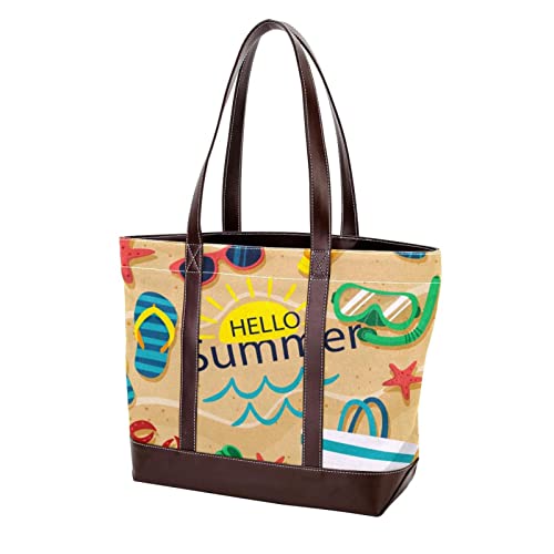 Sac cabas femmes motif dessin animé feuille le cadeau d'été parfait