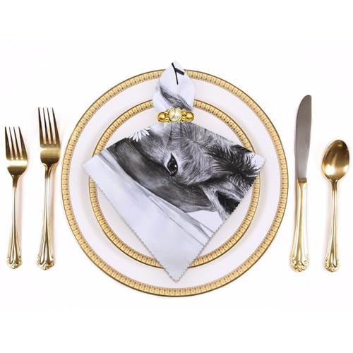 Servilletas de Tela Reutilizables Set de 6 Cuadradas miniatura 3