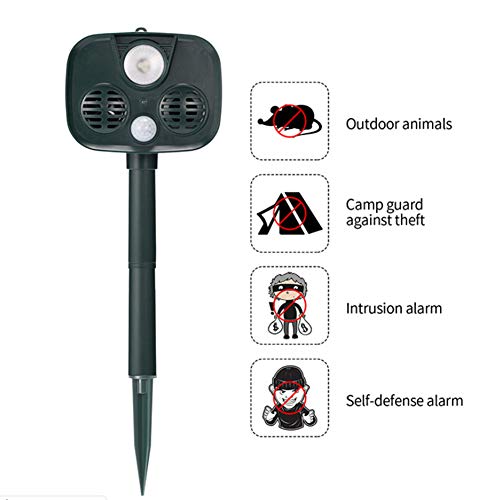 HZYYZH Repel Animals, Ultrasonic Drive Birds, Mice, Cats, Dog Wild Boars, Reindeer Outdoor Animals, Camping Safety Essentials, Warning Lights