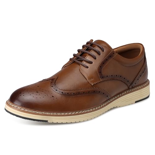 Men's Oxfords Dress Shoes: Casual Business Oxford Wingtip Brogue Men Derby Shoes