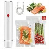 Vacuum Sealer, Portable Mini Vacuum Sealer for Food, Handheld Compact Vacuum Sealer, Seal Meal Saver with with 5PCS Vacuum Bags