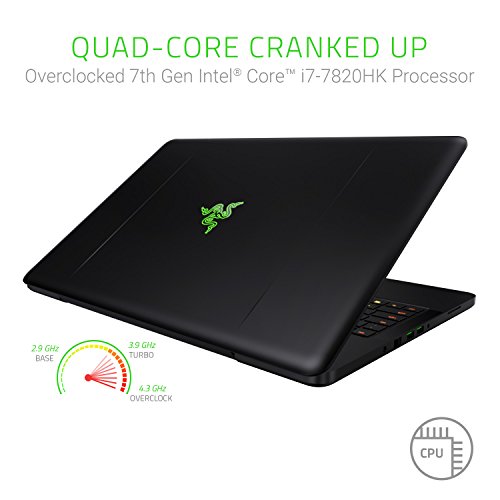 Image of Razer Blade Pro 17 inch Gaming Laptop - 4K Touchscreen - ULP Mechanical Keyboard - Intel Quad-Core Overclocked i7-7820HK - NVIDIA GeForce GTX 1080 - DDR4 32GB RAM - 512GB NVMe - Windows 10 - CNC Aluminum