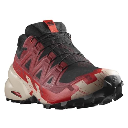 Eva, tessuto, gomma Salomon Speedcross 5 Gore-Tex - Scarpe da corsa da uomo, protezione dalle intemperie, presa aggressiva, vestibilità precisa, Colore: rosso, 47 EU