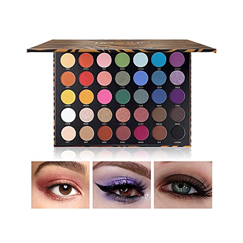 Image of Cosluxe Imagic Professional Cosmetic Eyeshadow Palette 42g, Zebra Pattern 35 Colors Eyeshadow Palette, Multicolor Matte & Shimmery Finish