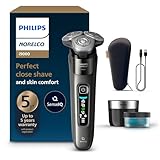 Philips Norelco Shaver i9000, Wet & Dry Electric Shaver, Dark Slate, SenseIQ Technology, Triple Lift & Cut System, 360 Rotating Dual SteelPrecision Precision Blades, Quick Clean Pod, X9002/82