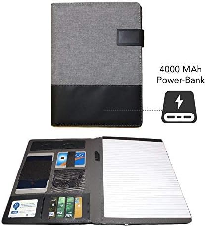 Business Portfolio – Built-in Powerbank – Professional Pu Leather Organizer