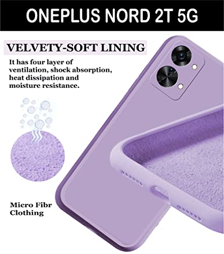 Image of A rtistque Liquid Silicone Flexible with Camera Protection Soft Back Cover Case for OnePlus Nord 2T 5G - Purple
