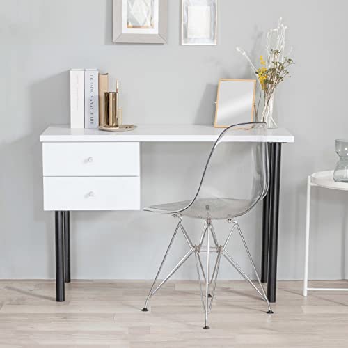 デスク 北欧風 シンプル木製 韓国風 韓国テイスト 学習机 勉強机 作業台 幅105 desk おしゃれ 在宅ワーク モダン 机 PCデスク ホワイト