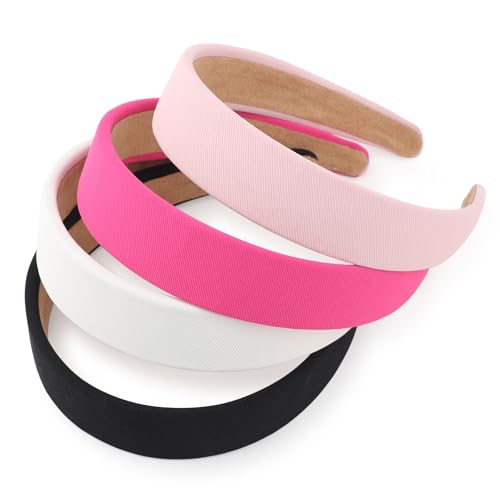 Image of DRESHOW 4 Pcs Wide Headbands for Women Girls Turban Vintage Boho Head Bands Fashion Non Slip Head Wraps Hoop Hair Accessories