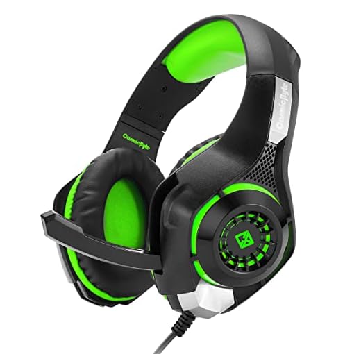 Cosmic Byte GS410 Headphones with Mic and for PS4, Xbox One, Laptop, PC, iPhone and Android Phones (Black/Green)