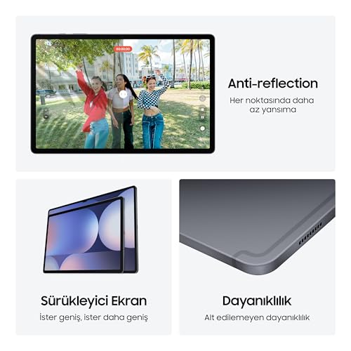 Samsung Galaxy Tab S10+ Yapay Zeka (AI) Tablet, 12GB RAM, 256GB Hafıza, AMOLED Ekran, S Pen Dahil, Gümüş (Samsung Türkiye Garantili)