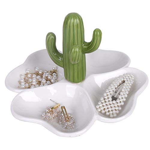 AUTOARK Cactus Ring Holder Four-Leaf Clover Jewelry Tray,Home Decor Accent,Wedding Birthday, AJ-802