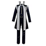 Suhero Simon Blackquill Cosplay Halloween Stage Performance Costume Christmas Costume Full Set Uniform (Male S)
