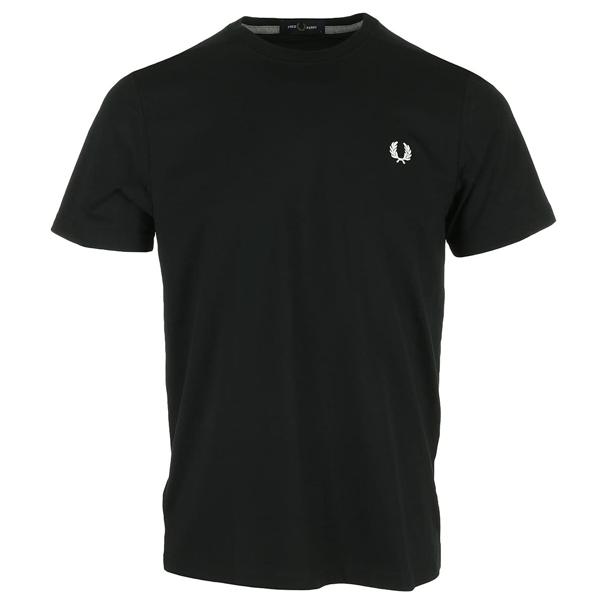 Fred Perry Para Hombre. M1600 Camiseta De Cuello Redondo Negro (S), Casual, AlgodóN, Manga Corta-image