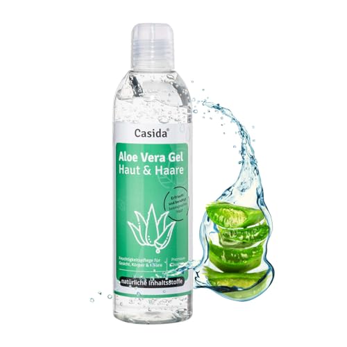 Aloe Vera Gel Haut & Haare - Hochkonzentriert und ohne Duftstoffe - Natürlich - Vegan - aus der Apotheke - 200 ml