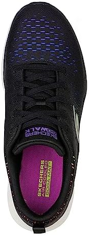Skechers Women's GO Walk 6-Vibrant Energy Sneaker, Black/Multi, 7.5 | Image 3