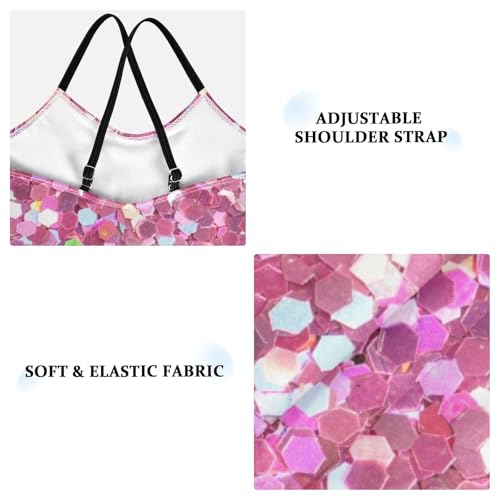 susiyo Girls One Piece Swimsuits Pink Glitter Bathing Suit Quick Dry Beach Swimwear for Toddler Girl3