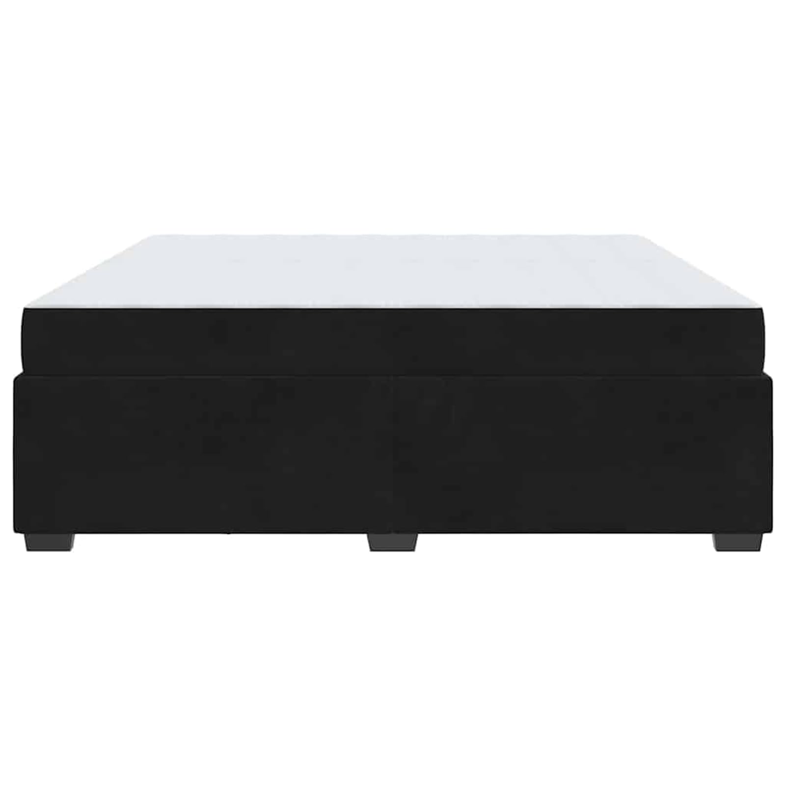 Gecheer Struttura del letto con materasso Nero 200 x 200 cm Velluto E2