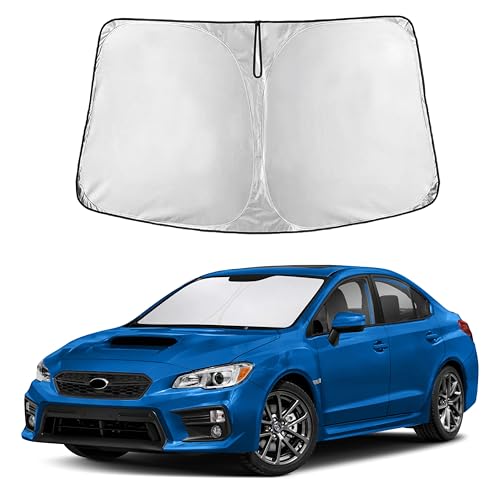 Image of EcoNour Windshield Sun Shade Compatible for Subaru WRX 2008-2021 Front Window Sunshade Foldable Sun Visor UV & Heat Blocking Protection