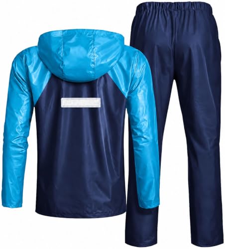 Image of La' exclusivite Classivo Waterproof Reversible Raincoat for men (IN, Alpha, M, Optimus Blue)