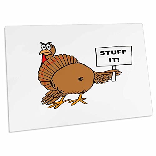 3dRose Stuff It Naughty Thanksgiving Turkey Humor Funny Desk Pad