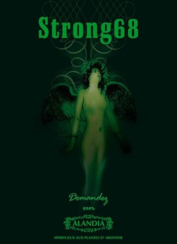 Absinth Strong68 von ALANDIA | Mini Miniatur Flasche | Das Original | Mit Wermut Thujon | Ohne Farbstoff | (1 x 50 ml)