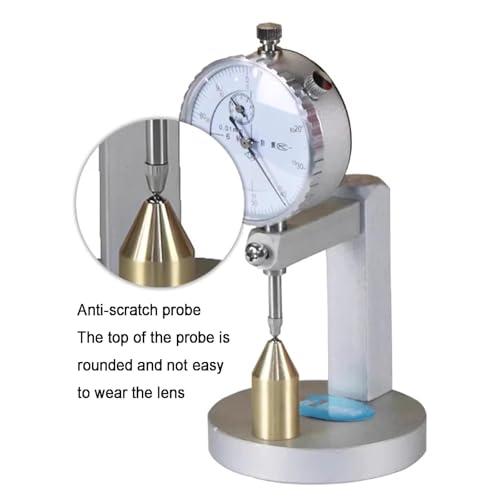 Calibrador de espesor de lentes, medidor de espesor de lentes para gafas, precisión de 0,01 mm, rango de medición de 0-10 mm, para hospitales oftalmológicos y ópticas miniatura 2