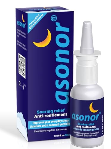 Asonor Solución Antirronquidos en Gotas Spray Nasal para un Alivio Eficaz del Ronquido, 30 ml