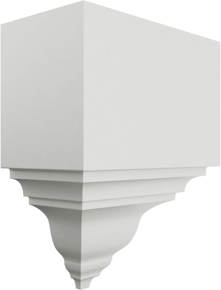 Ekena Millwork MOC03X03BI Outside Corner for Moulding Profiles Less than 3 1/8"P and 3 7/8"H, 3 1/8"P x 3 1/8"W x 7 3/4"H, Primed