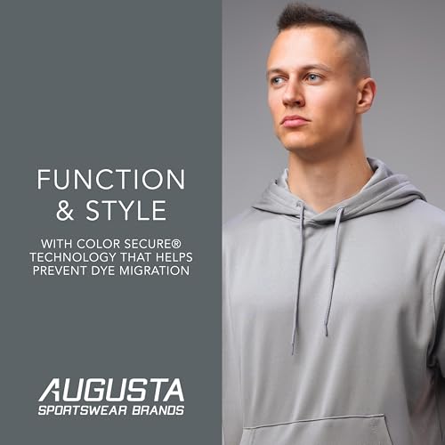 Augusta Sportswear Men's Wicking Fleece Short Sleeve Hoodie3