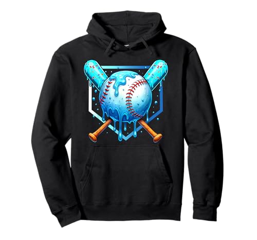 Baseball Dripping Ice Cream Youth Boys Hoodie