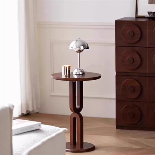 Petite table d'appoint portable en bois massif pour petits espaces