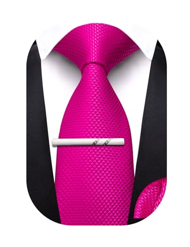 Image of Barry.Wang Boys Ties School Pre-Tied Kids Necktie Handkerchief Clip Set Uniforms Child Ties for 8-14 Years Wedding Party