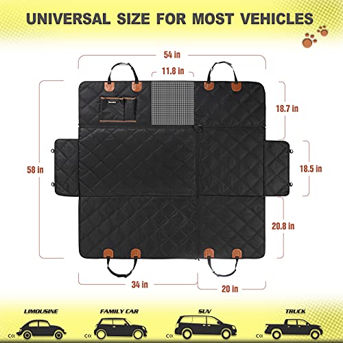 Knodel Dog Car Seat Cover for Back Seat, Waterproof Dog Seat Cover with Big Mesh Window, Non-Slip Dog Car Seat Cover… - Image 8