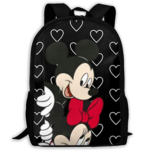 Mochila Informal Personalizada Mi ckey y Minnie Look Escolar de Viaje Regalo