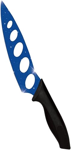 Hoja antiadherente de acero inoxidable recubierto de granito -Cuchillo de chef -Cuchillo de cocina - Peso ligero y resistente afilado